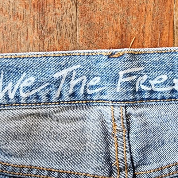 Free People We The Free High Waisted Ripped Button Fly Jeans Size 27 - Picture 8 of 16